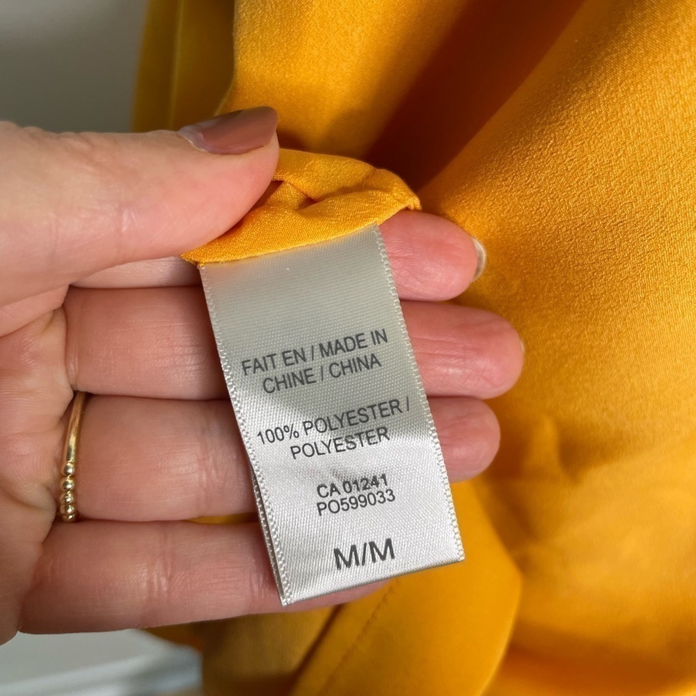 Simons bright yellow high neck keyhole mini dress - Picture 8 of 8